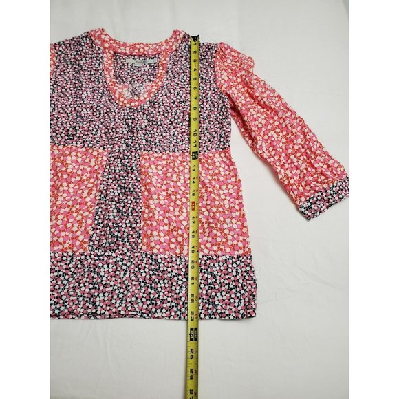Boden Women's Boho Chic Pink Blue White Mollie Blouse Size US 4 EUC - Picture 8 of 9